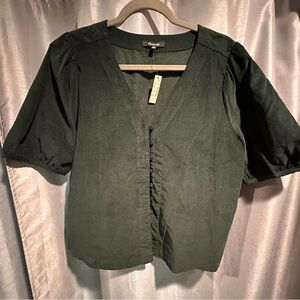 Madewell new with tags button down corduroy blouse size large
